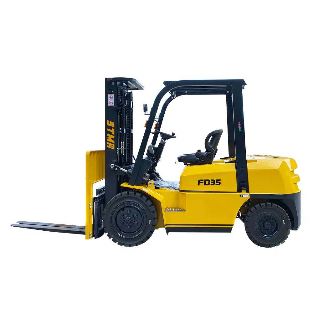 Stma Factory Counter Balanced Fork Lift Truck 2ton 3ton 4ton Diesel Forklift Price with Container Mast