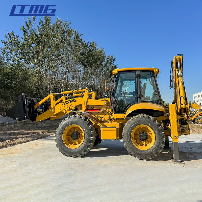 Ltmg 2.5 Ton Mini Backhoe Excavator Loader 4X4 with Side Shift Leg
