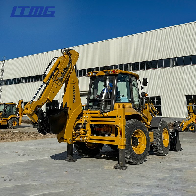 Ltmg 2.5 Ton Mini Backhoe Excavator Loader 4X4 with Side Shift Leg