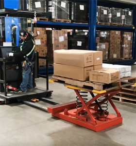 Spring Pallet Positioner Order Picker 2000kg