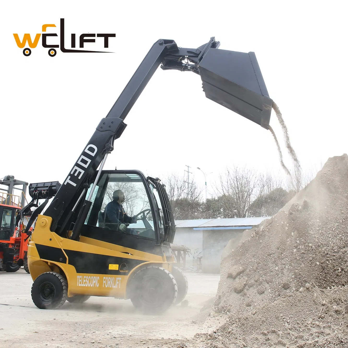Welift T30d Diesel Engine Telehandler 2 Wheel Drive Teletruck Telescopic Forklift Manufacturer for Sale