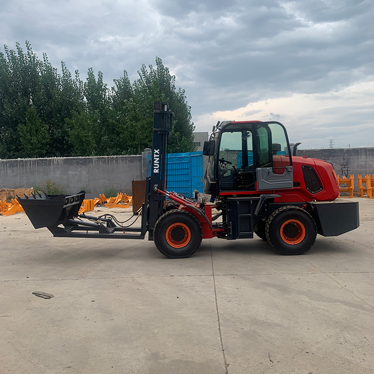 Runtx Brand 5 Ton Forklift off Road 4WD 4X4 All Rough Terrain Forklift Diesel Forklift Truck Price for Sale