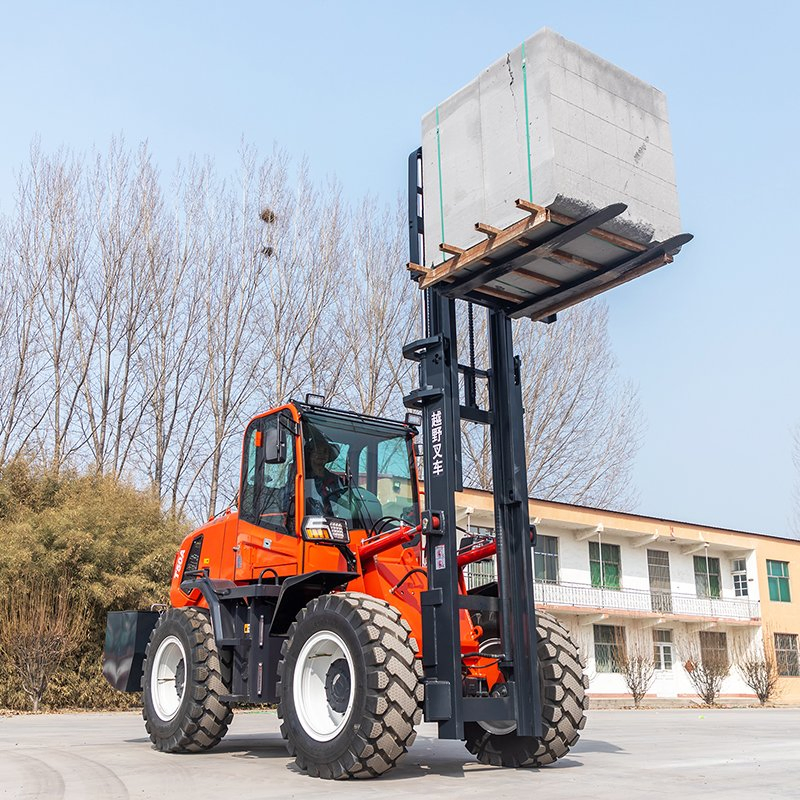 All Terrain Diesel Forklift 2ton 3ton 5 Ton 3m 4m 5m 6m 4*4 All Rough Terrain Forklift Truck with Attachment
