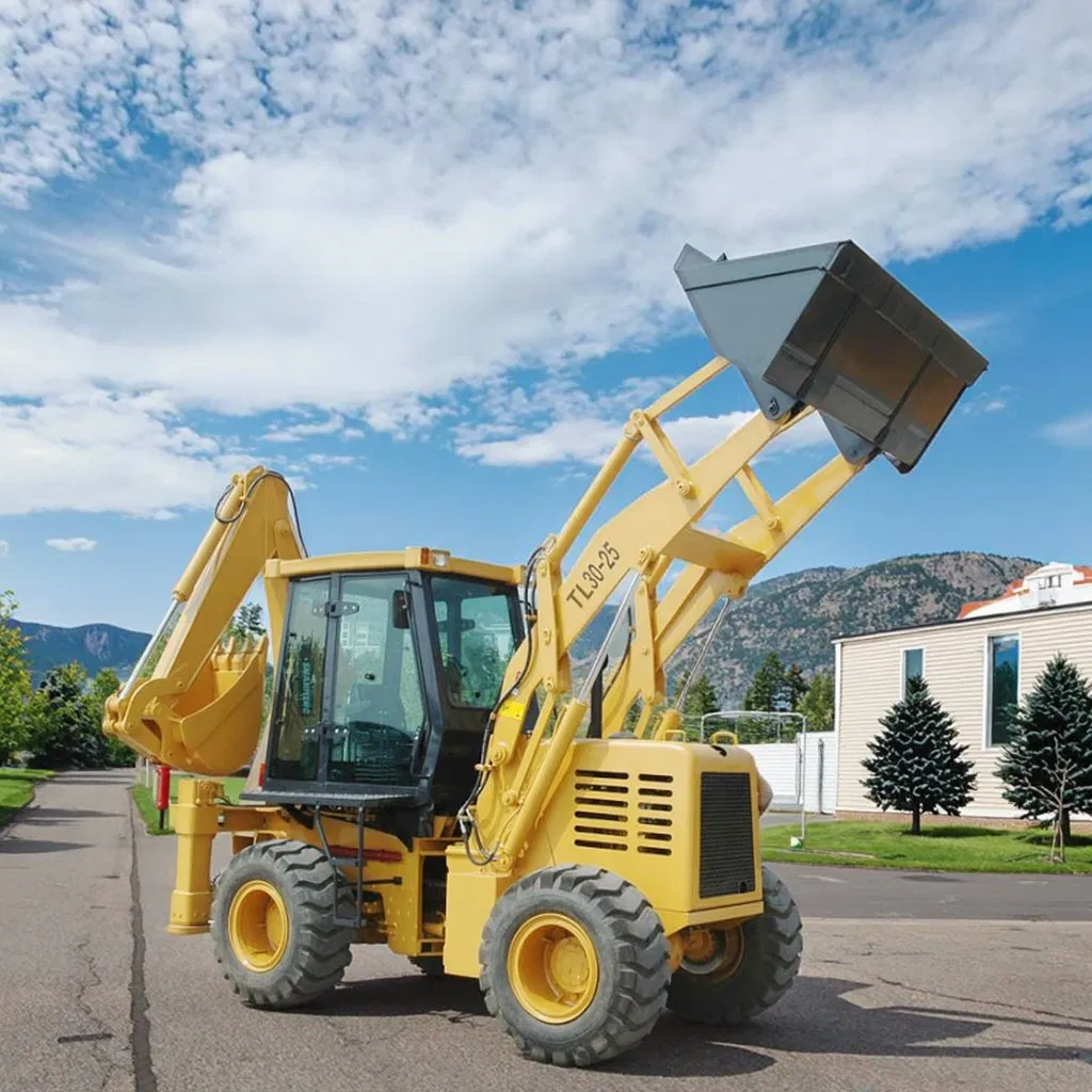 Side-tipping Bucket Backhoe Loader, Convenient Discharging, Municipal Engineering Special Machinery