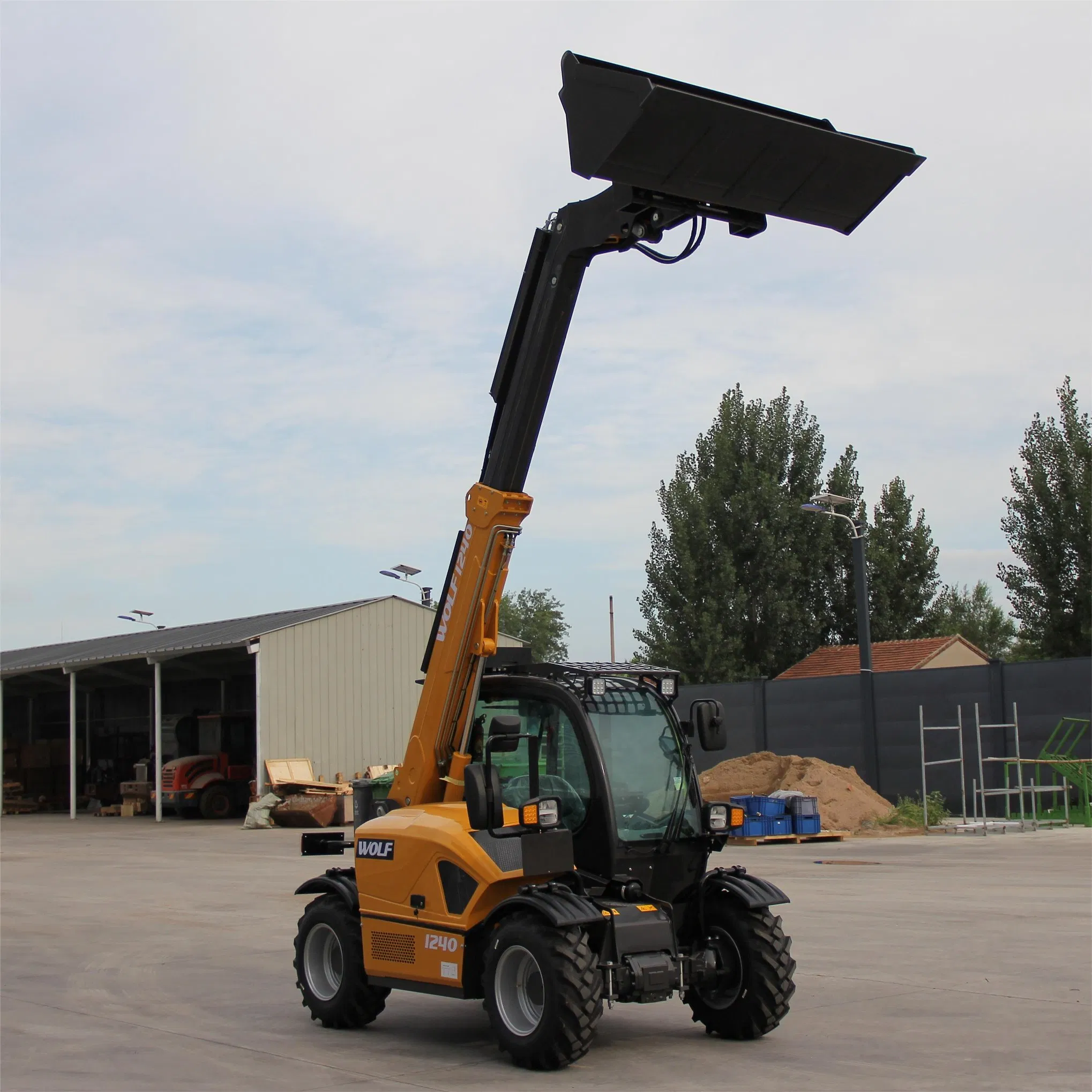 Wolf Agricultural Construction Multiattachment Max. Payload 1200kg Max. Lift Height 4300m 4WD Mini Small Compact Wheel Telescopic Telehandler for Sale