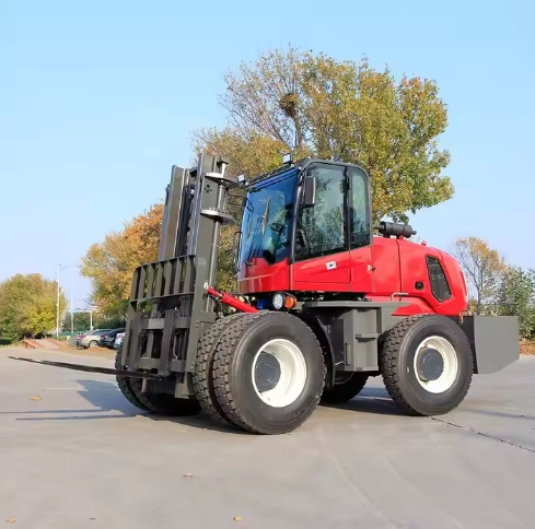 3ton Rough Terrain Forklfit Lifting Equipment 4WD Forklift Drive Rough Terrain Diesel Forklift with Cab