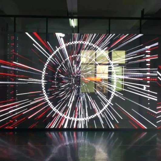 Commercial Transparent LED Display Indoor P3.91-7.82mm Transparent Glass LED Screen