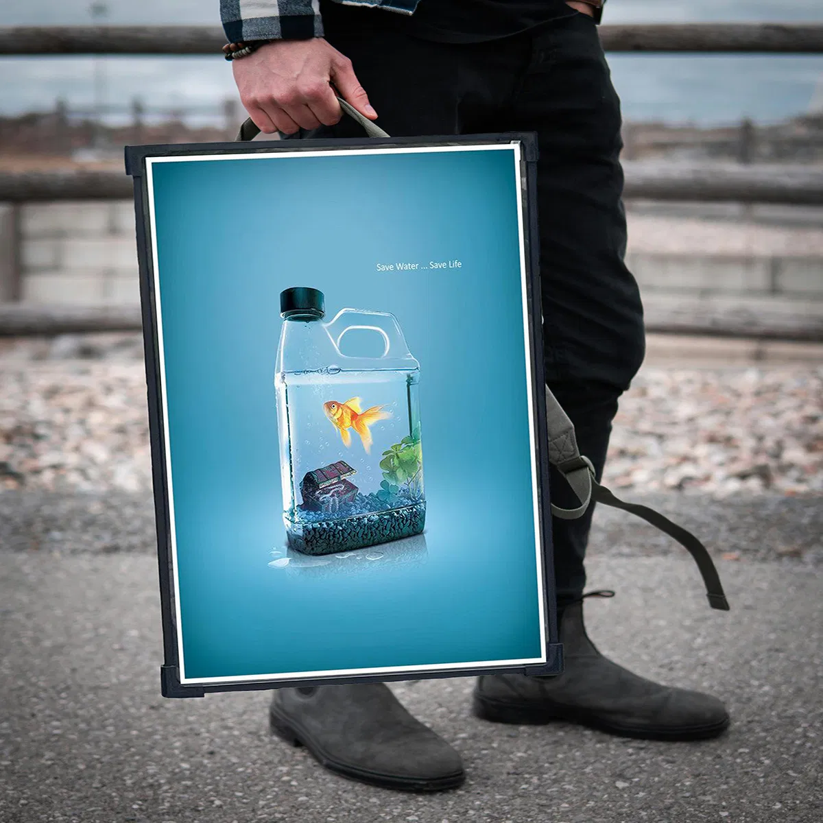 New 1000nit High Brightness Outdoor Video Advertising Machine Portable LCD/LED Screen Backpack Walking Digital Billboard for Shopping Mall City Center Promotion