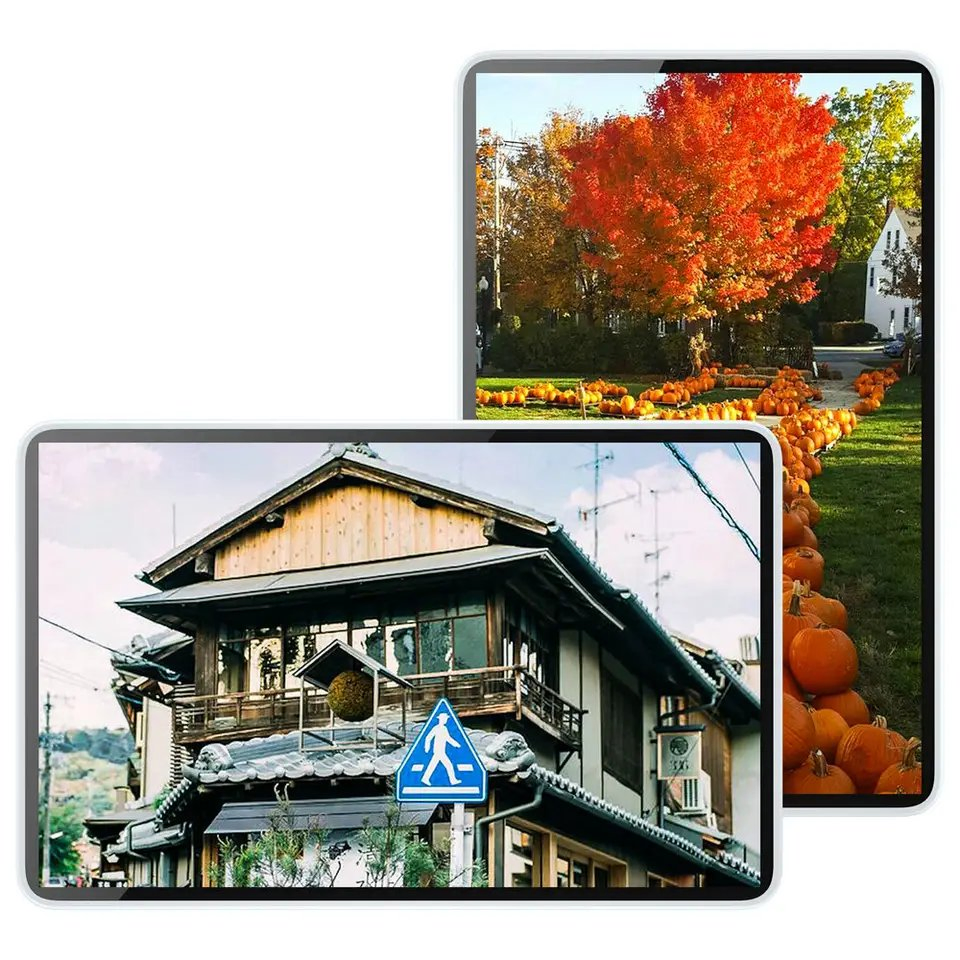 Commercial Display Android Ultra Thin Wall Mounted Digital Signage LCD Advertising IR Touch Screen