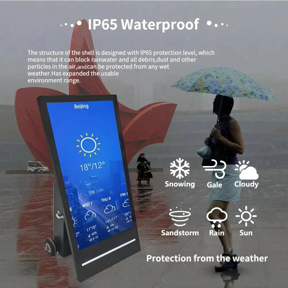 Commercial Outdoor Use Portable LCD 43 Inch Digital Signage and Display