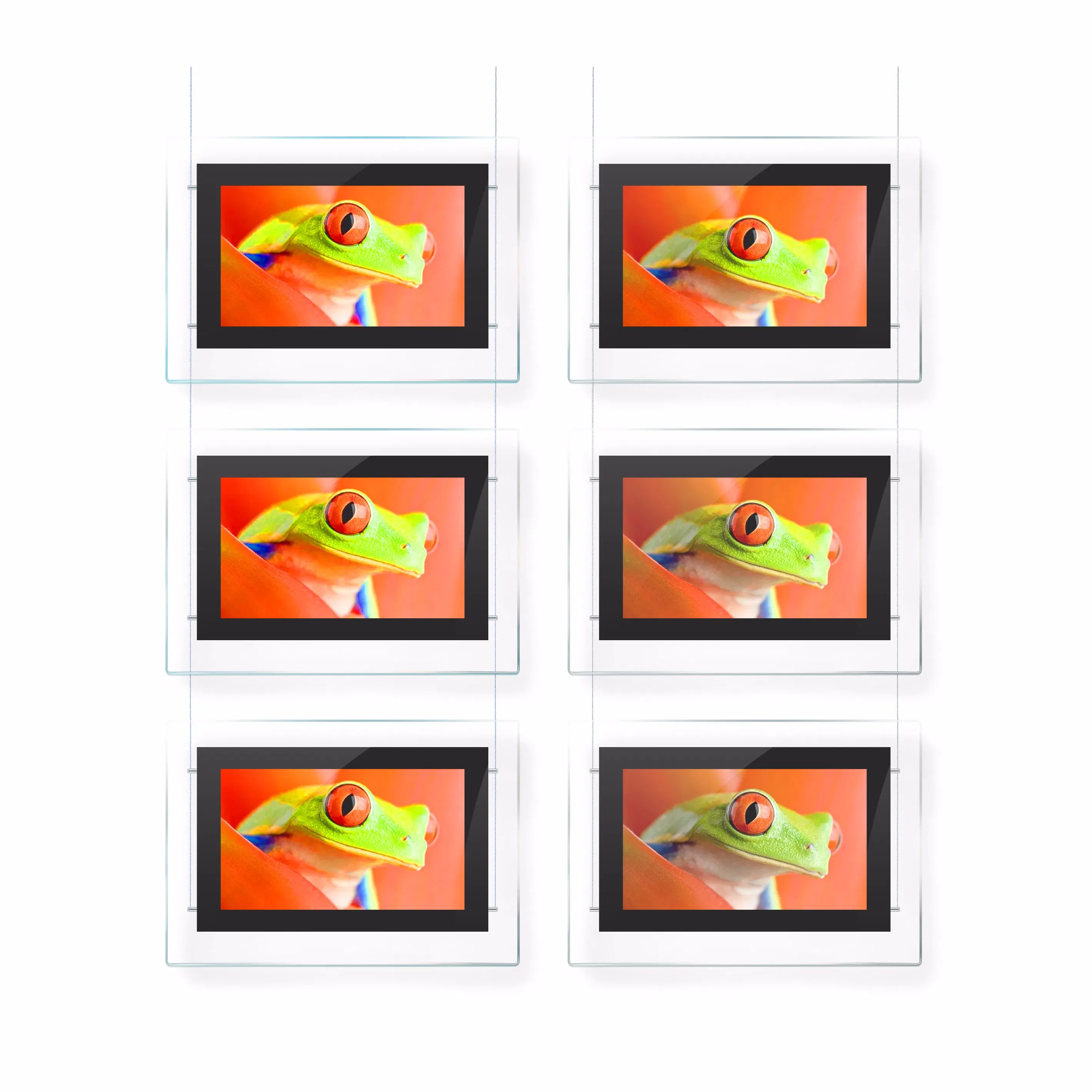 Indoor Crystal LED Real Estate Agent Window Display Hanging LCD Digital Signage Hanging Digital Poster Display