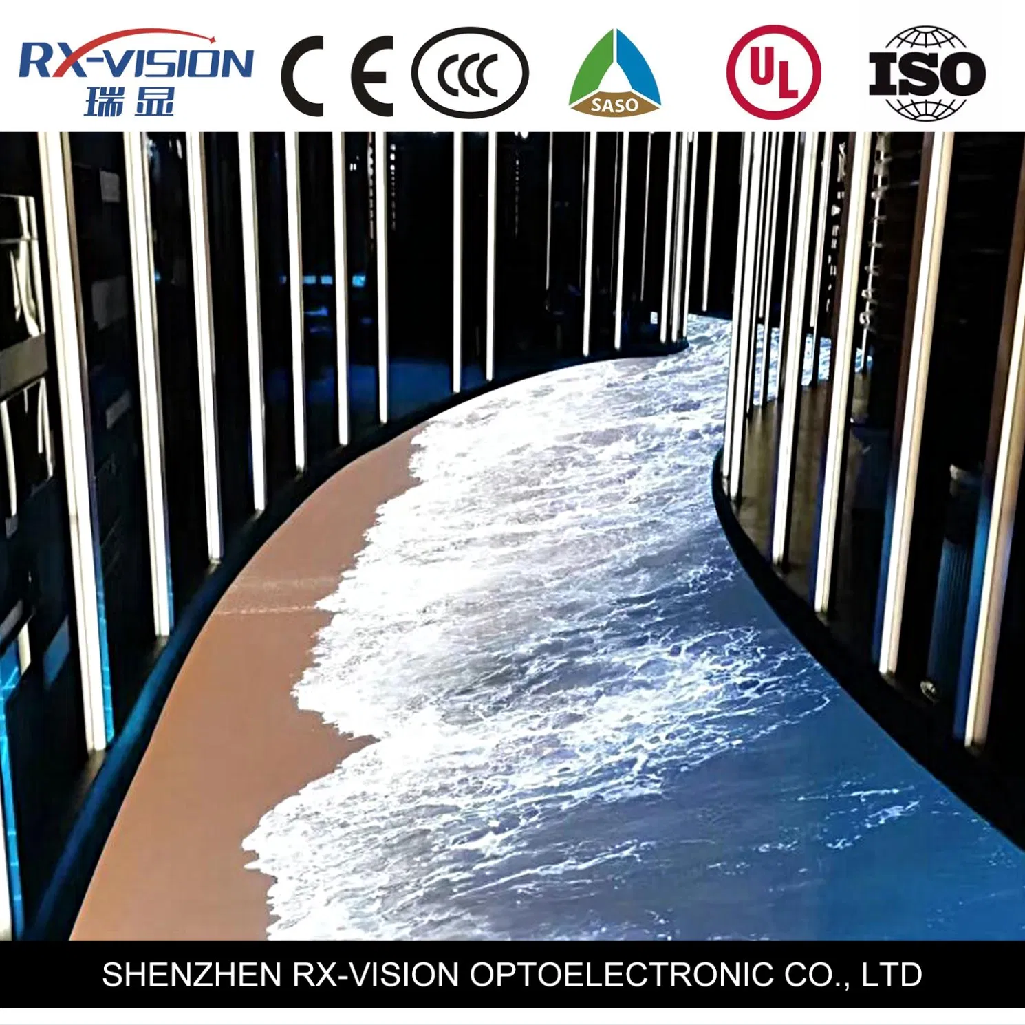 P3.91 Indoor Outdoor Waterproof Tile LED Screen Dance Floor Interactive Display