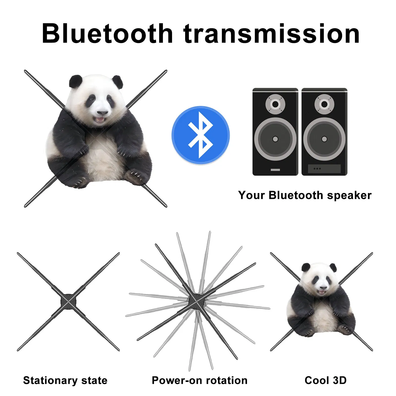 65cm High Resolution LED Fan Hologram 3D Holographic Display Box