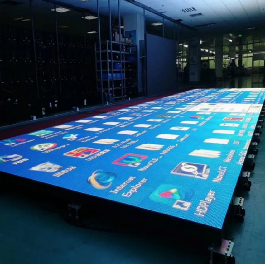 500X500mm Interactive LED Dance Floor Panels Stage Rental Display P3.91 Indoor Outdoor LED Floor Tile Screen