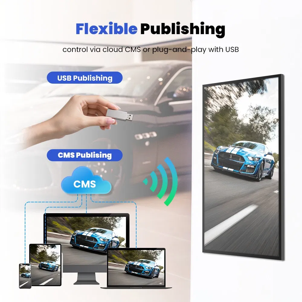 Commercial Digital Signage Wall Mount Touchscreen Android LCD Advertising Display