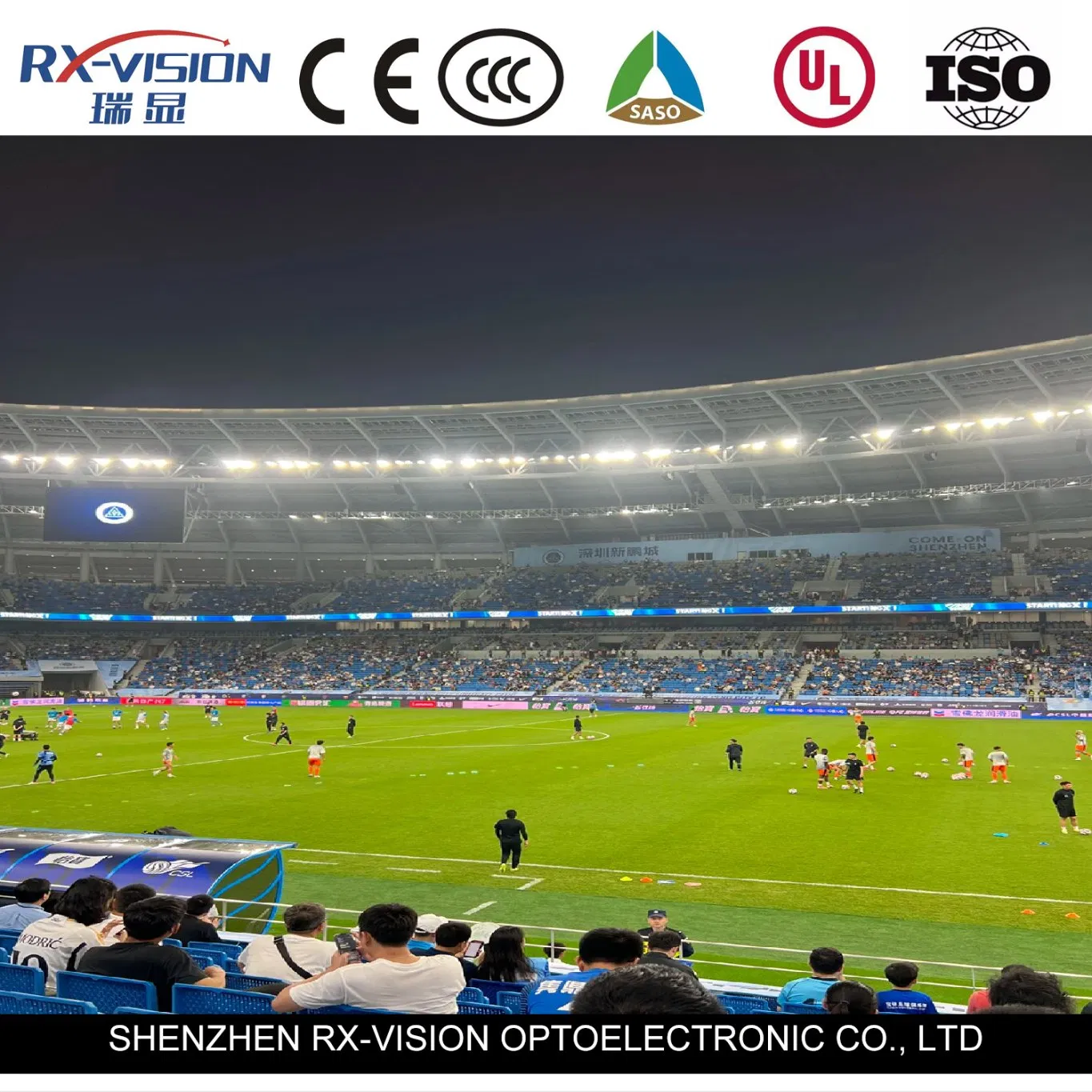 Outdoor Waterproof P6.25 Football Stadium Perimeter LED Screen Signage Banner Board Panel Stadium LED Video Display