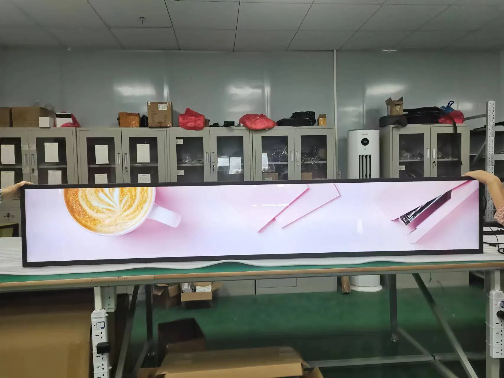 Supermarket Shelf Long LCD Display Android HD Narrow Screen Supermarket Shelf Strip Display 4K Advertising Display Digital Signage Monitor Ad Player LED Screen