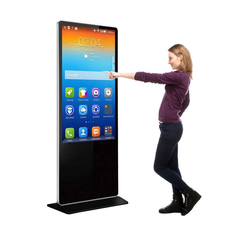 55 Inch HD Display Floor Standing Kiosk Indoor Commercial LCD Advertising Digital Signage Display