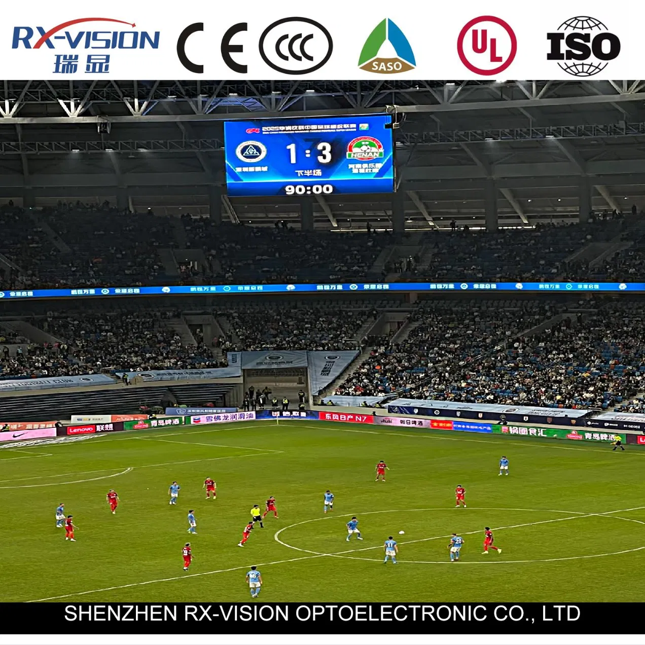 P6.25 Outdoor Football Perimeter LED Display Advertising Stadium Football Soccer Outdoor LED Screen