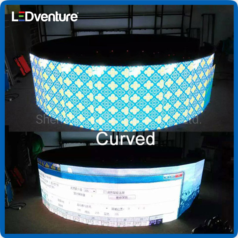 Indoor Outdoor P3.91 Curved LED Scoreboard Store Display for Basketball Stadium