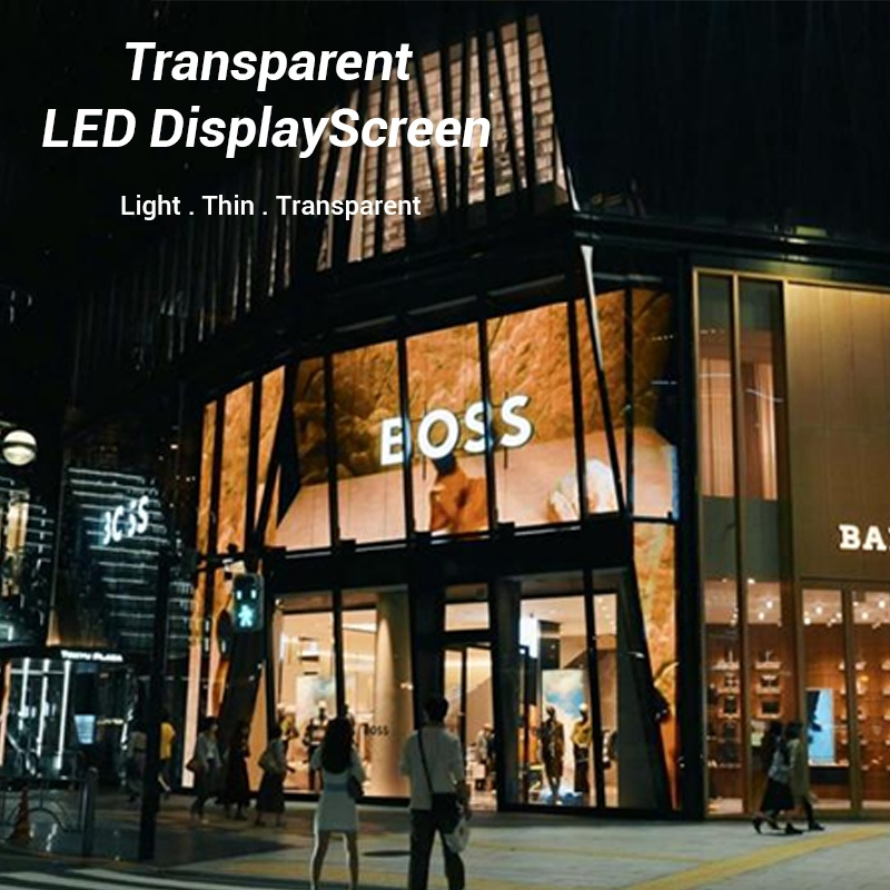 Flexible Transparent LED Display Adhesive Large Stage Curtain Film Panel Ecran Pantalla Glasses Display