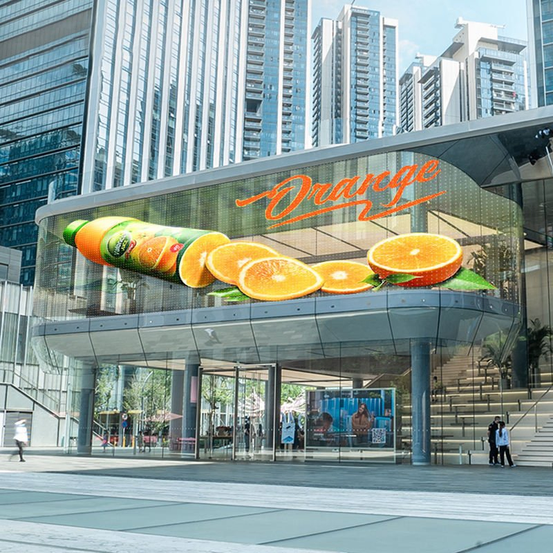 Indoor Glass Window Transparent LED Display Screen 5000nits Transparent LED Film Screen