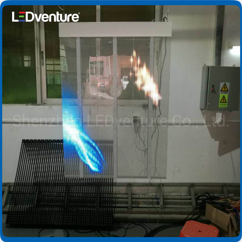 P7.8X15.6 1000X500mm Transparent Film Screen LED Advertising Display