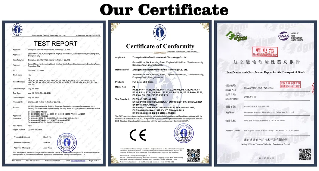 Certifications