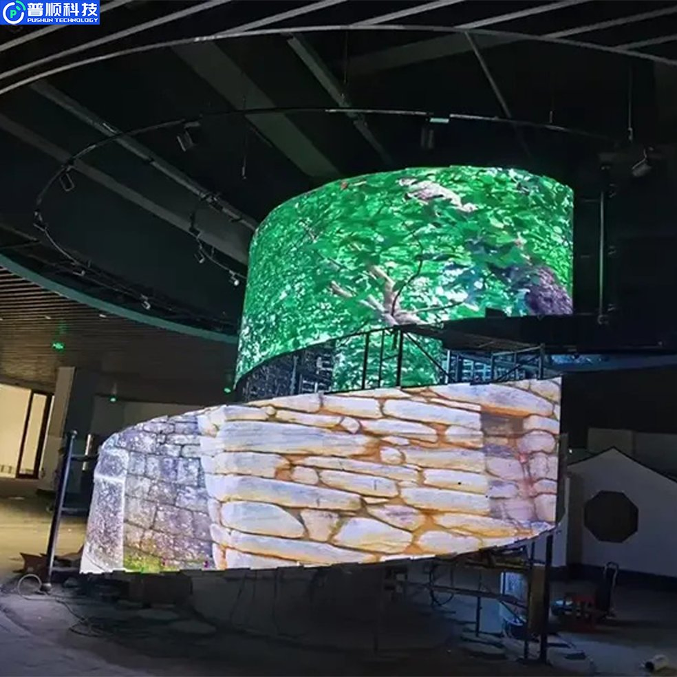 Pushunled Flexible LED Display Curved Portable for Advertising Display