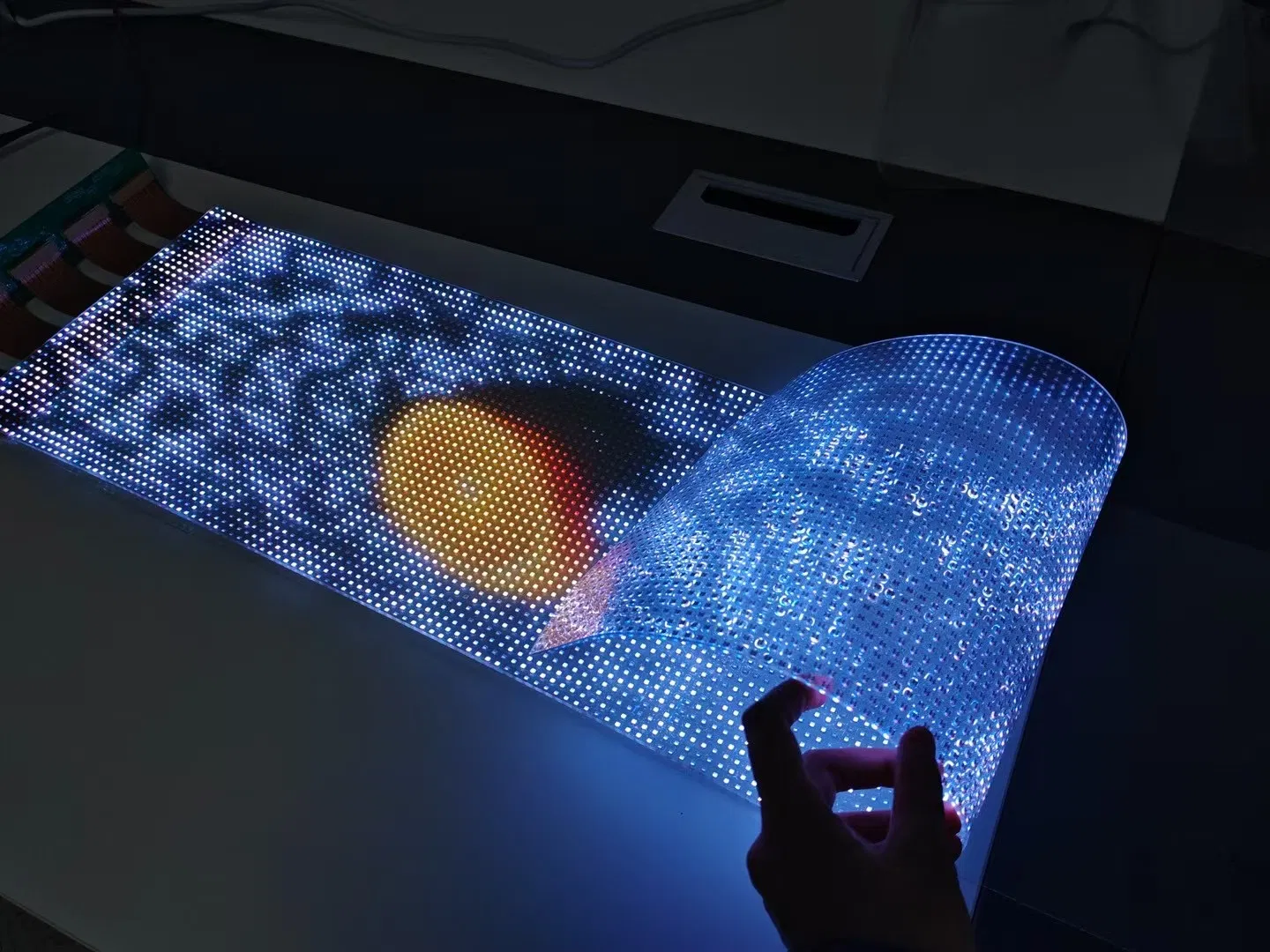 Flexible Transparent LED Display Adhesive Large Stage Curtain Film Panel Ecran Pantalla Glasses Display