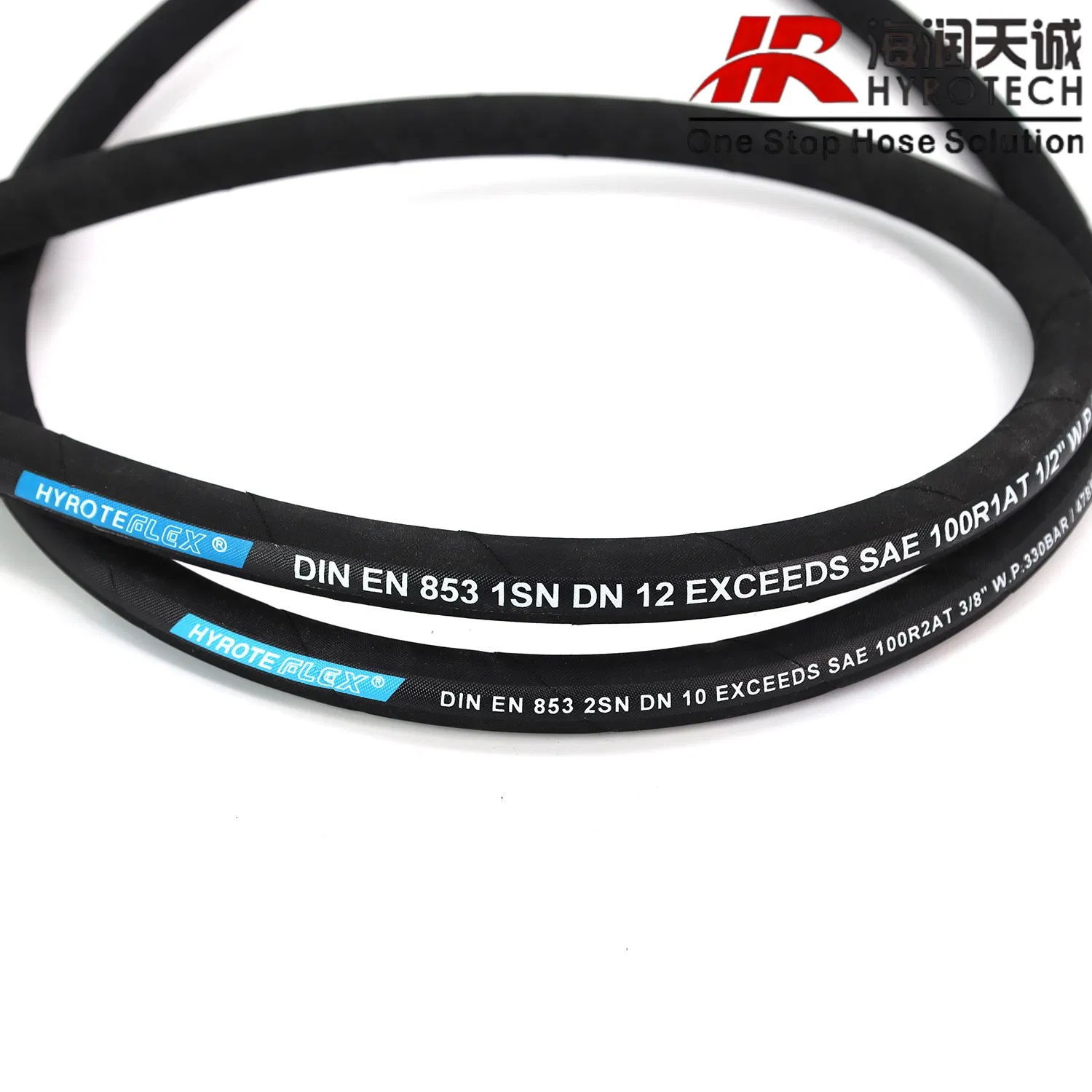 Hot Sell! High Performance Long Life Wire Braided Hydraulic Rubber Hose Flexible DIN En Standard High Pressure Rubber Hose DIN En853 2sn/R2at Hydraulic Hose