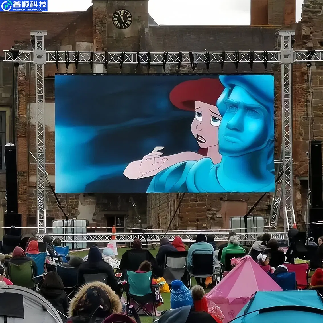 Pushunled Waterproof Customizable Portable Rental P3.91 Outdoor LED Display Screen