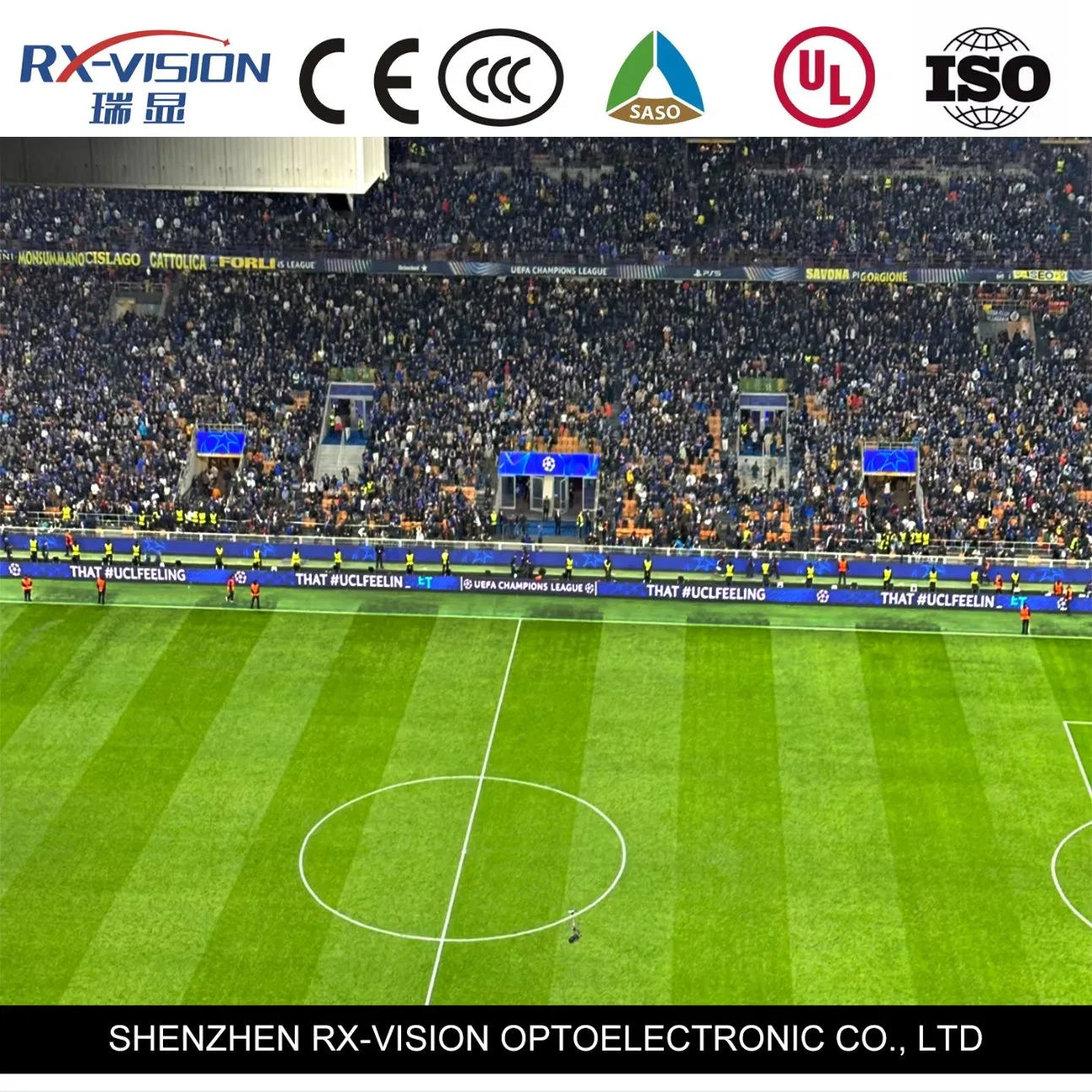 Outdoor Waterproof P6.25 LED Advertising Sports Football Perimeter Stadium LED Display Screen