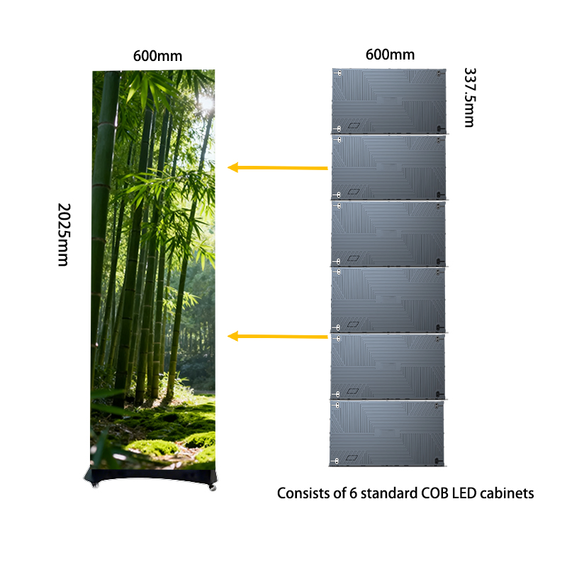 Indoor P1.87 Smart Panel Sign Stand LED Poster Video Banner Board Advertising Screen LED Digital Poster Display