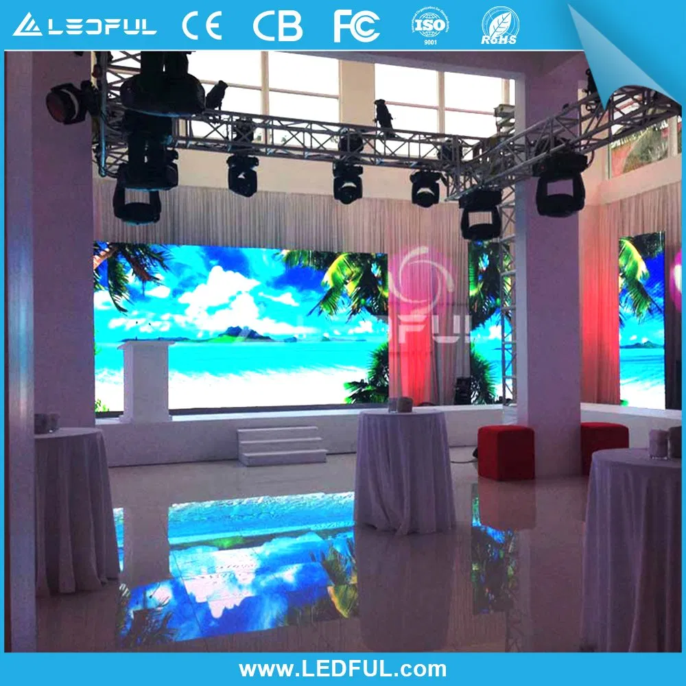 P3.9 P4.81 Full Color Interactive Touch Rental Screen LED Dance Floor Panel Track for Sale Show Tile Display Shopping Mall Stage