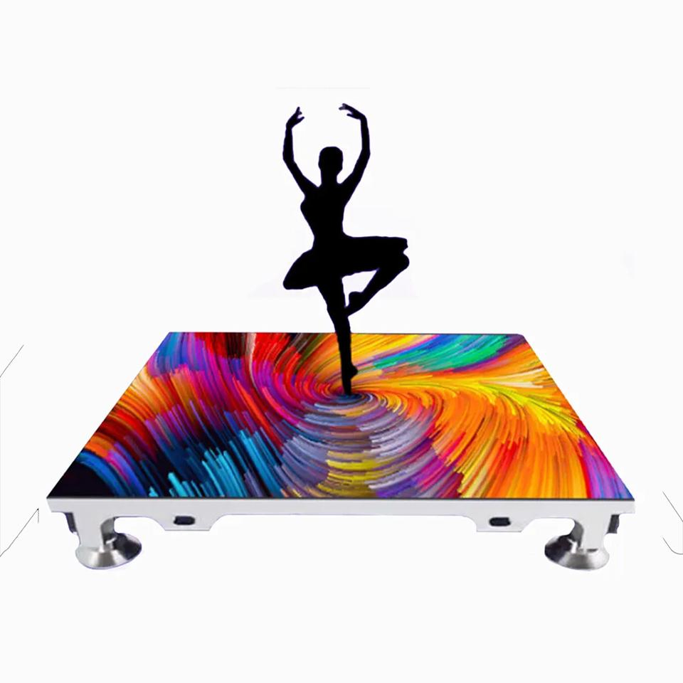 P3.91 P4.81 Stage Rental Interactive Floor Tiles Video Full Color LED Floor Display for Wedding Party