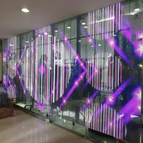 Indoor Glass Window Transparent LED Display Screen 5000nits Transparent LED Film Screen