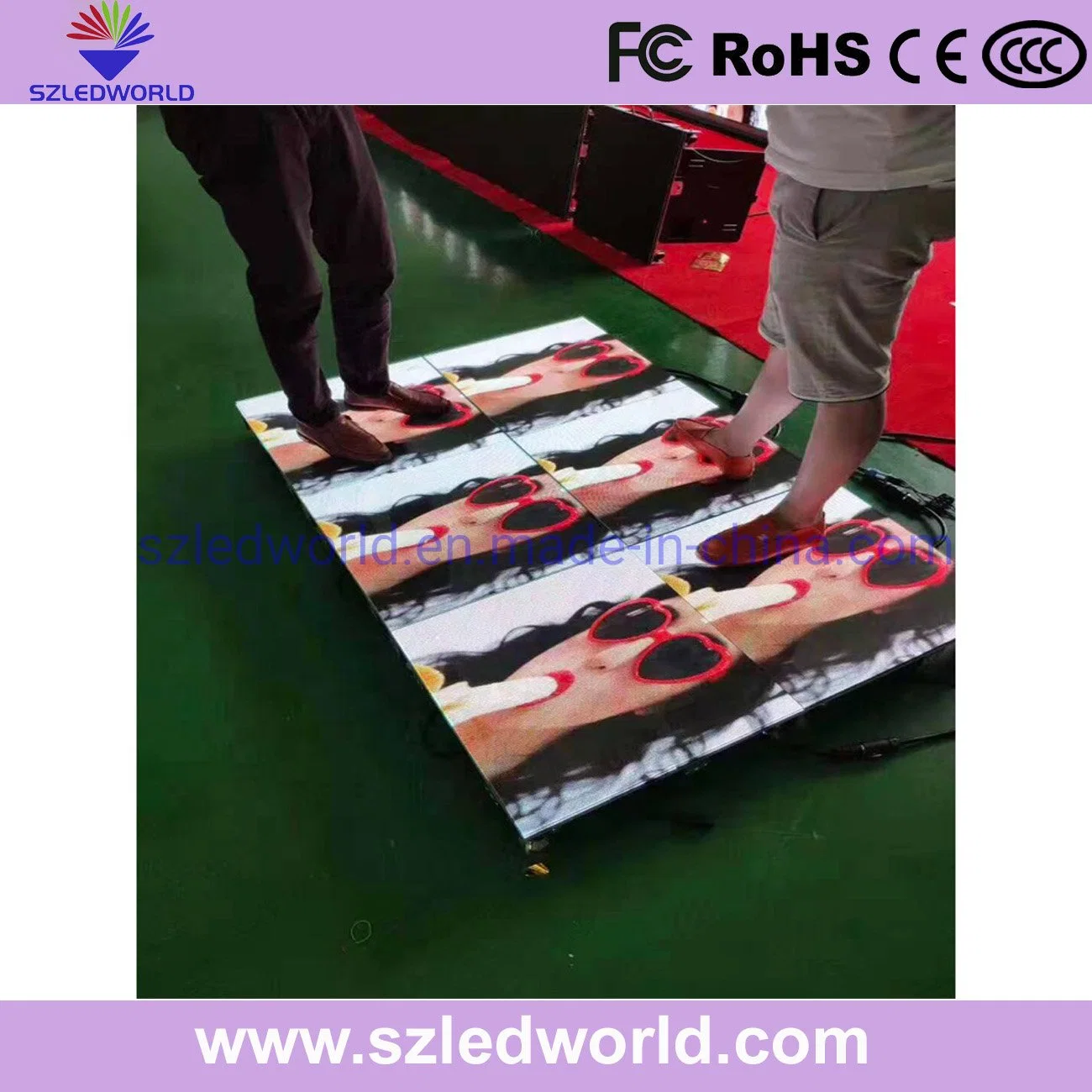 Anti-Glare IP65 Dance 3D Video Indoor P6.25 Interactive Floor Tile LED Display Screen