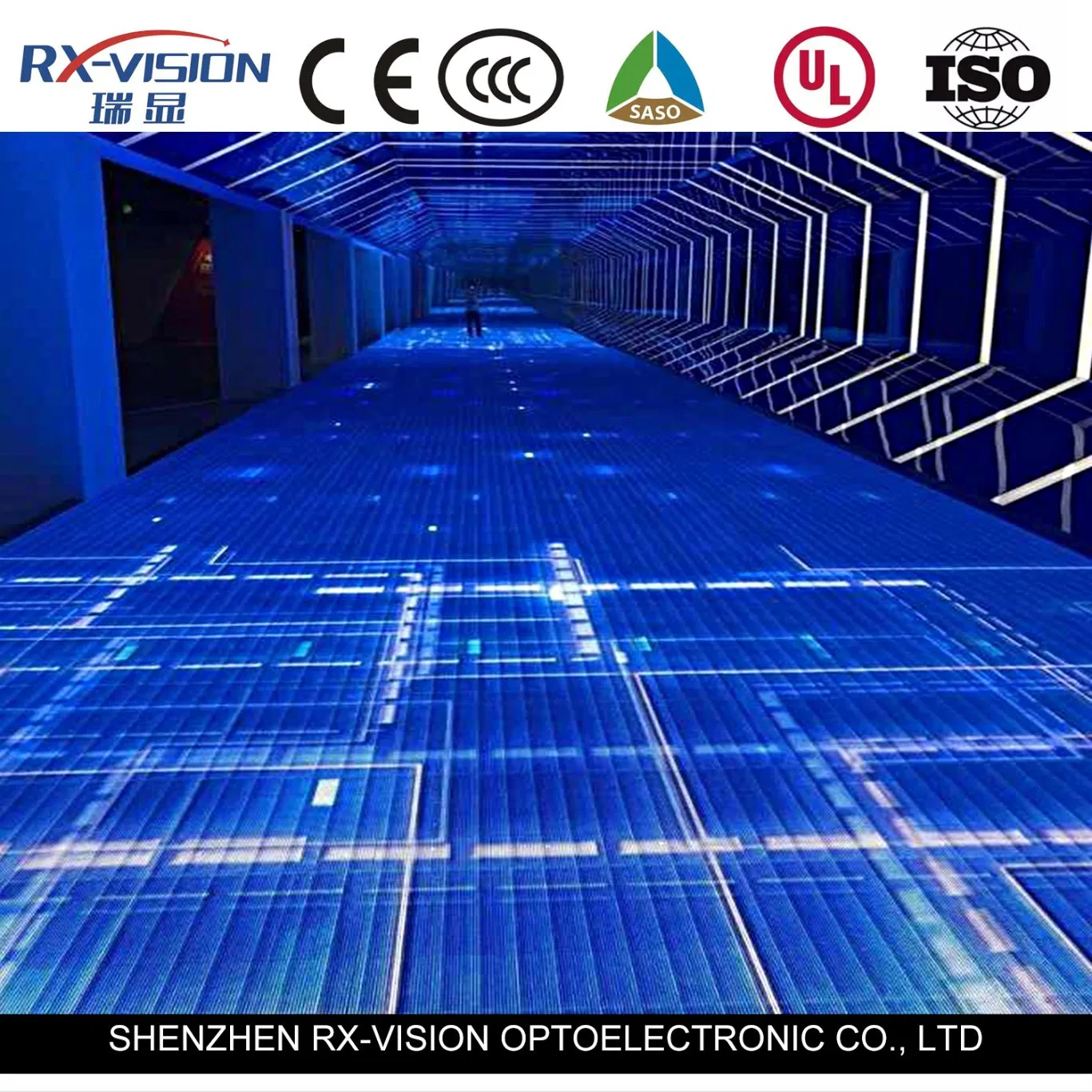 Full-Color Interactive P3.91 Floor Tile LED Display Screen for Dance Game Video Stage Platform