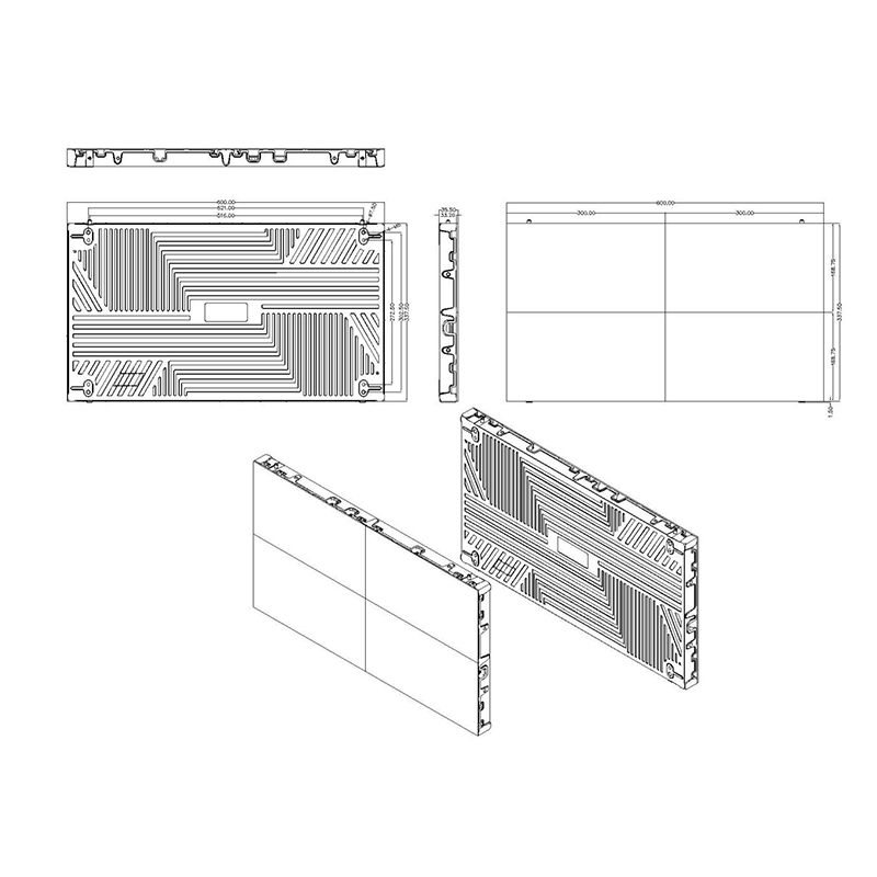 Indoor 600X337.5mm Digital Stage Events Background LED Video Wall Screen Display
