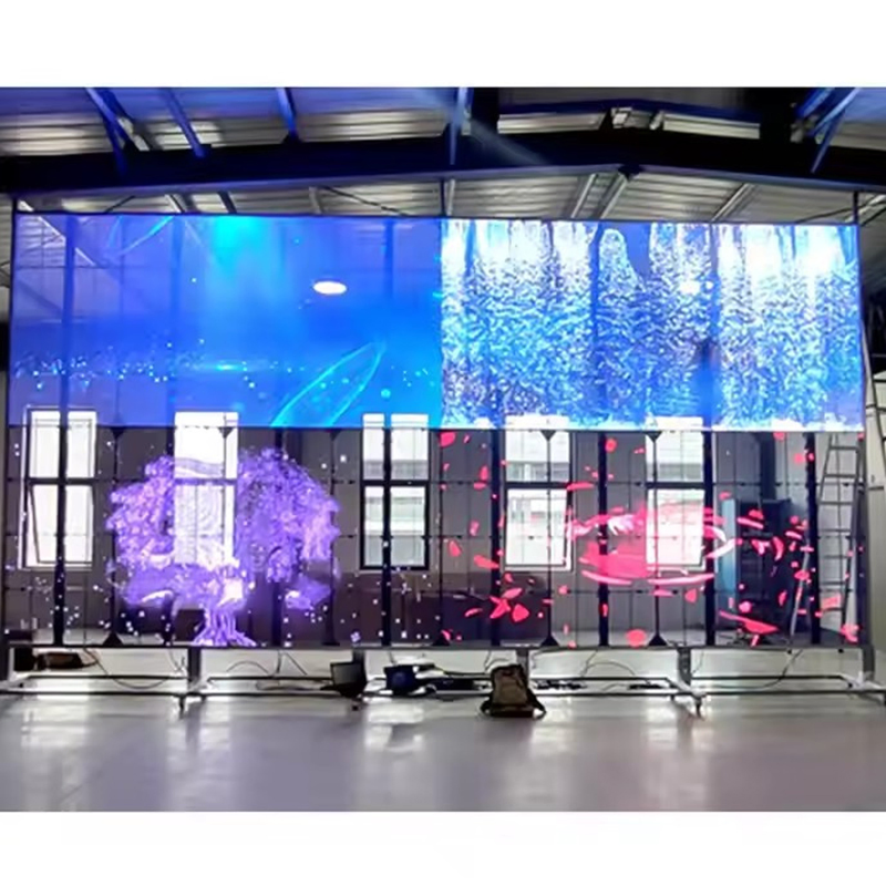 Transparent LED Display Indoor P3.91 P7.8 Shop Window Glass Flexible LED Screen