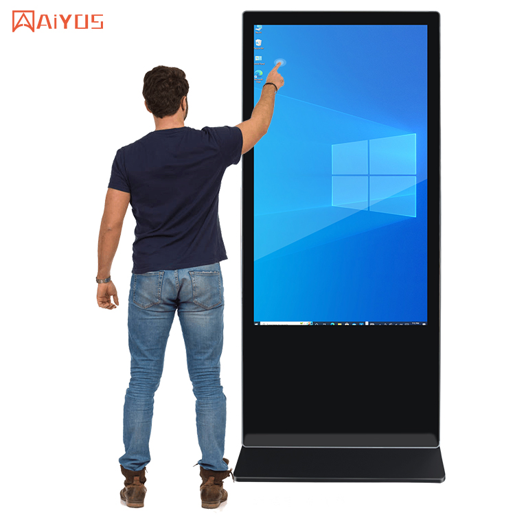 Touch Screen Kiosk 4K Floor Standing Vertical TV Indoor Advertising Player Display Screen UHD LCD LED Digital Signage