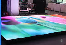 P4.81 Indoor and Outdoor Advertising Stage Spectrum Curtain Dance Floor Shape Screen Rental LED Display