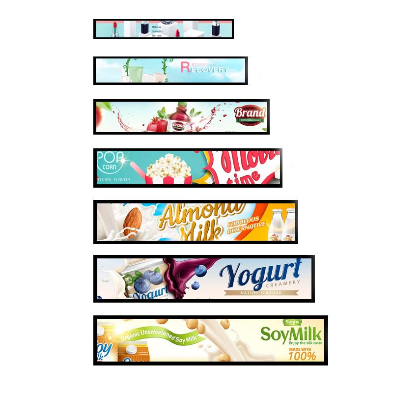 Ultra Wide Stretched Bar Stretched HD LCD LED Advertising Display Standing Touch Screen WiFi Network Bus Digital Billboard Signage