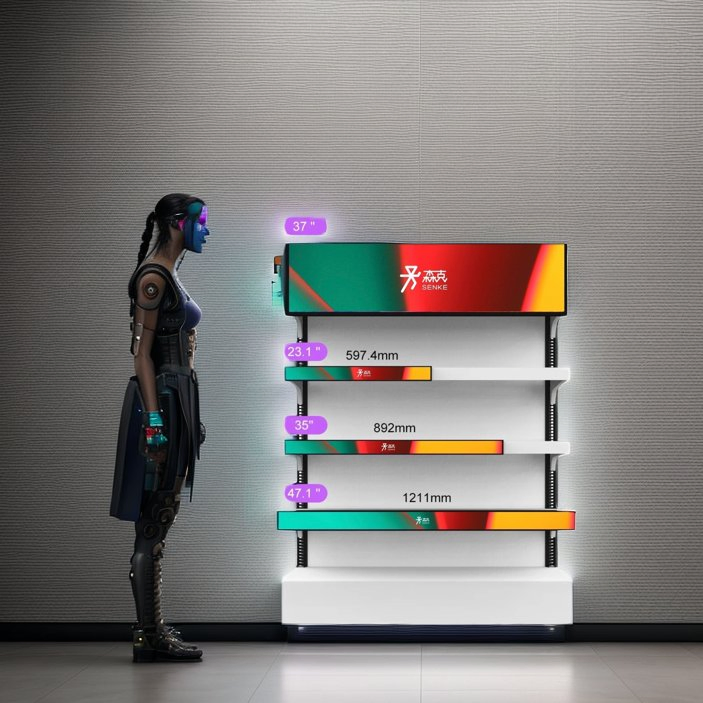 Touchscreen LED Display Holder LCD Display Rack with Touch Screen for Shelf Edge Digital Signage