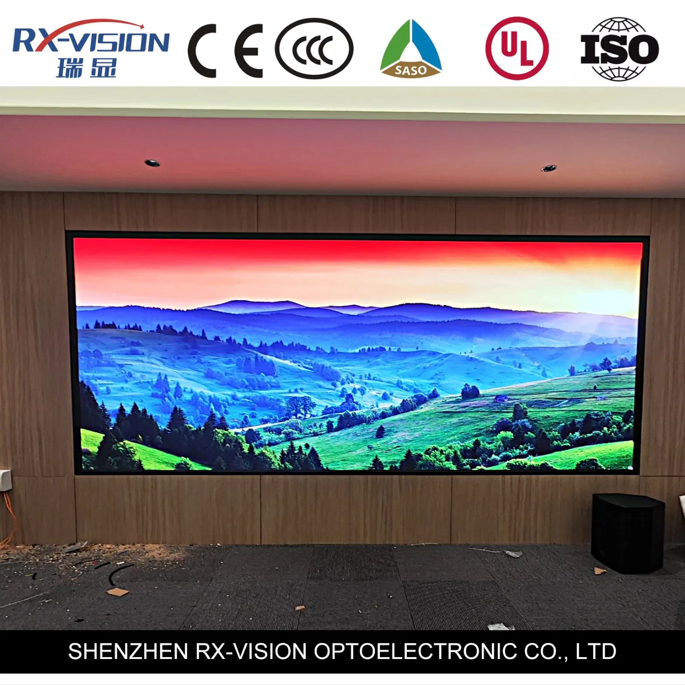 P1.95 P2.5 High Resolution Indoor Fixed LED Video Wall Small Pixel Pitch LED Display