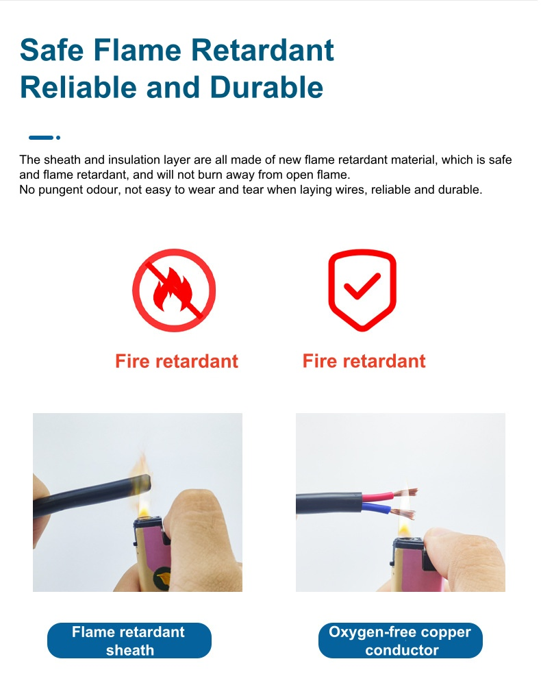1.5mm 2.5mm 4mm 6mm Flexible Round Electric Multi Core 3 Core PVC Insulated Electrical Wires Rvv Cable
