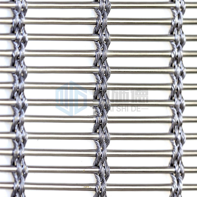 Durable Customized Facade/ Cladding Wall Exterior and Interior Outdoor Metal Stainless Steel Security Flexible Spiral Woven Decorative Architectural Wire Mesh