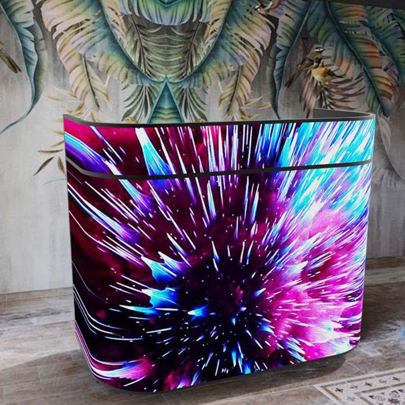 Creative Cool RGB Cube Style Video Display DJ Desk 3D Effect Full Color LED DJ Booth Stand for Night Pub Club
