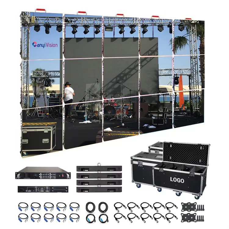 P3.91 Outdoor LED Display Screen Waterproof 500*1000mm Size Die-Cast Aluminum Material LED Video Wall